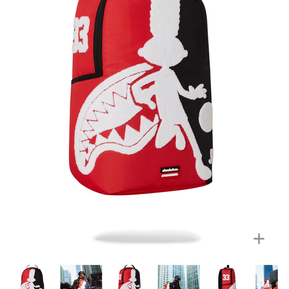 Sprayground Red and Black Cartoon Backpack(FIRM PRICE) - Picture 2 of 4